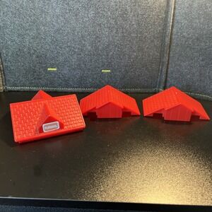 LOT Lincoln Logs Replacement Parts Plastic‎ Siding Roof Pieces Red